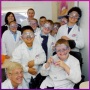 St. John's sponsor Mr. Jim Hat from Gisburne Park Hospital joins Year 6's and the headteacher in the lab