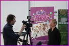 Claire Holt, Managing Director of Flashbang Science, being interviewed
